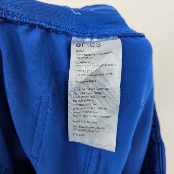 FIGS Pants Womens‎ Medium Zamora Jogger Blue Technical Scrub Medical Uniform - Picture 7 of 10